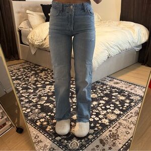 Zara Light Blue Straight Leg Jeans